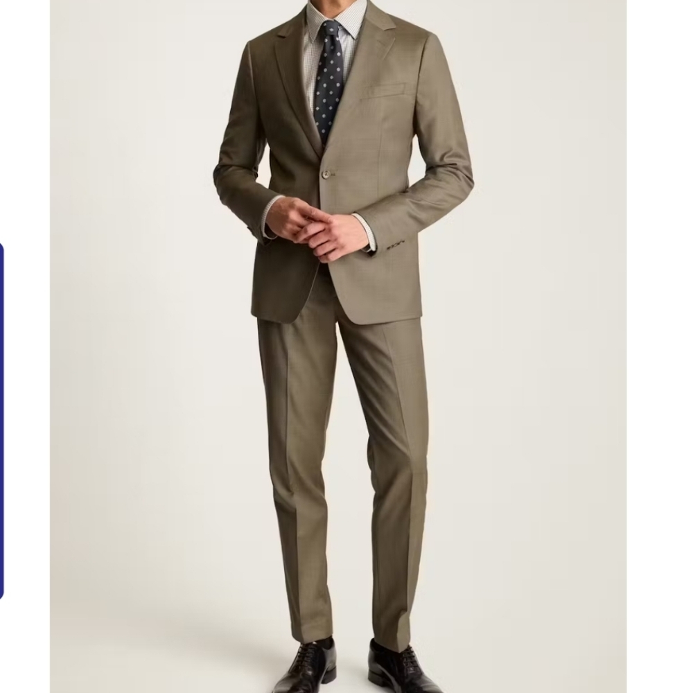 Tommy Hilfiger Super 100s Mens Suit Pants And Jacket  42S W34 Neutral